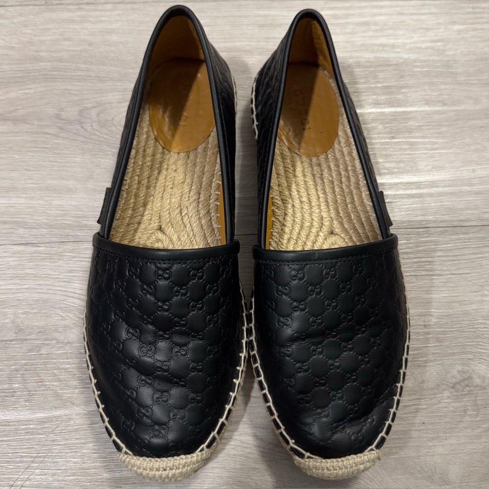 Gucci Microguccissima Leather Espadrilles